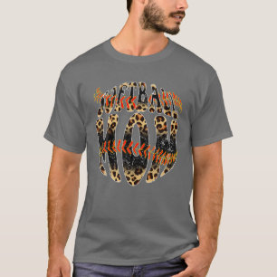 Leopard Softball Game Day Mother's Day Softball Mo T-Shirt