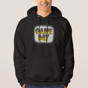 Leopard Softball Game Day Vibes Softball Mom Softb Hoodie