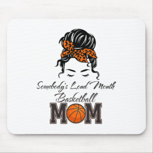 Leopard Somebody's Loudmouth Sketll Mama Mom Mothe Mouse Pad