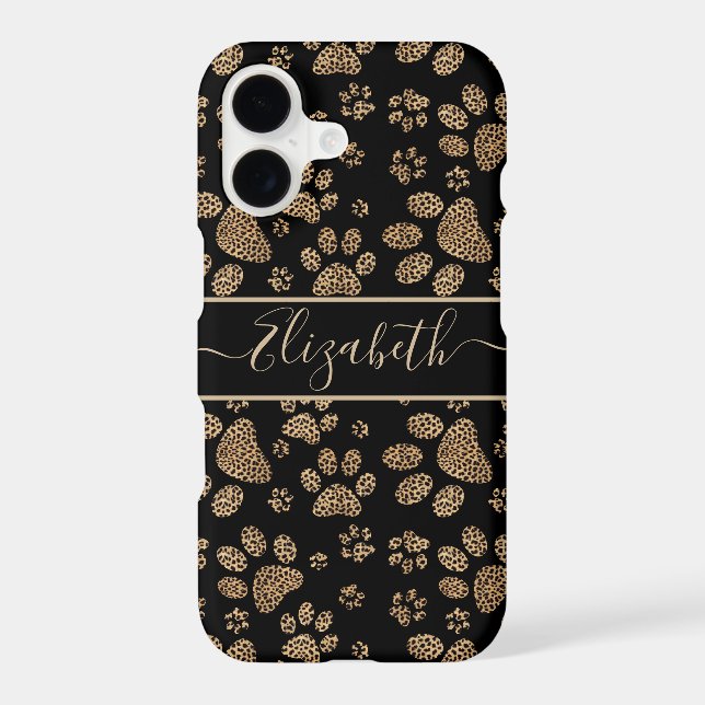 Leopard Spot Paw Prints Personalized (Back)