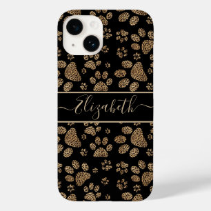 Leopard Spot Paw Prints Personalized Case-Mate iPhone 14 Case