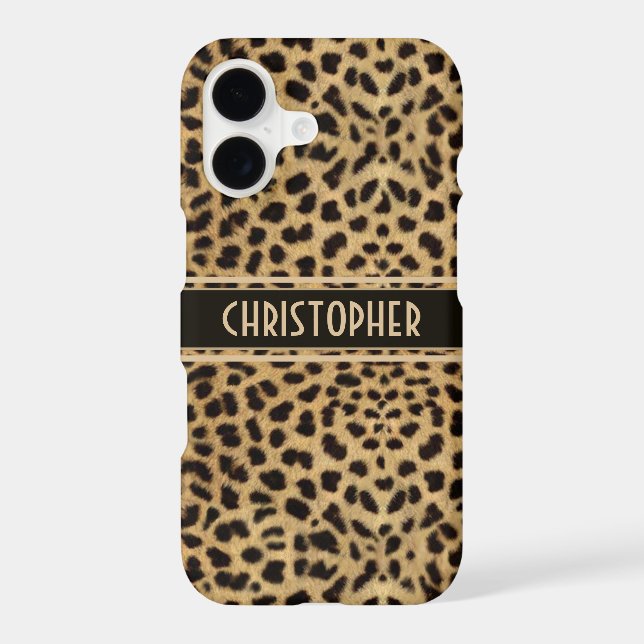 Leopard Spot Skin Print Personalized Case-Mate iPh (Back)