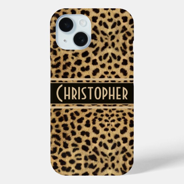 Leopard Spot Skin Print Personalized Case-Mate iPh iPhone Case (Back)
