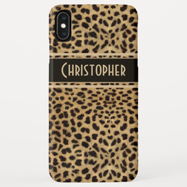 Leopard Spot Skin Print Personalized Case-Mate iPhone Case (Back)