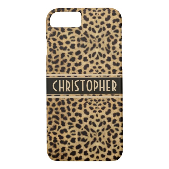 Leopard Spot Skin Print Personalized Case-Mate iPhone Case (Back)