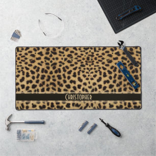 Leopard Spot Skin Print Personalized Desk Mat