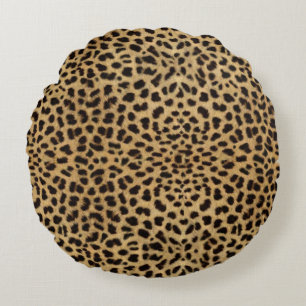 Leopard Spot Skin Print Round Pillow