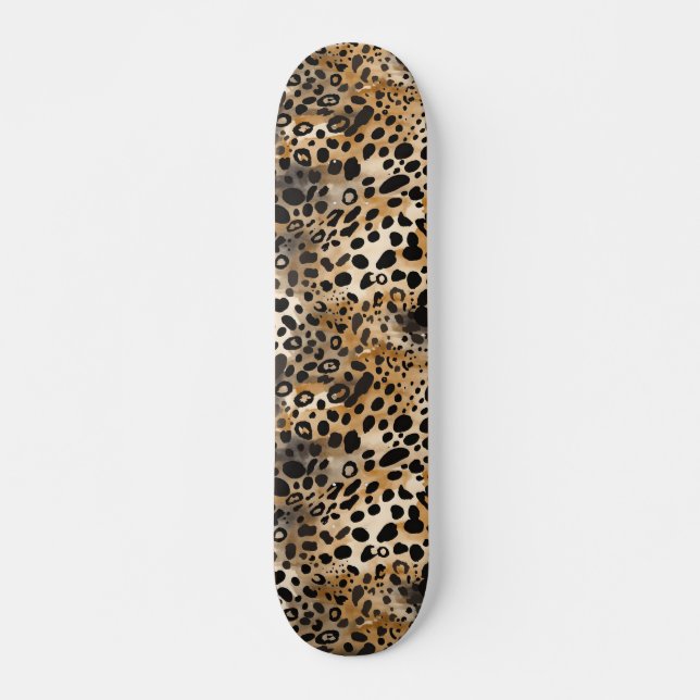  Leopard Spot Skin Print Skateboard (Front)
