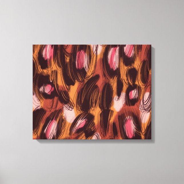 Leopard Spots African Animal Pattern Canvas Print (Front)