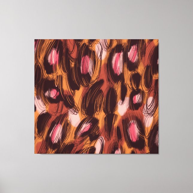 Leopard Spots African Animal Pattern Canvas Print (Front)