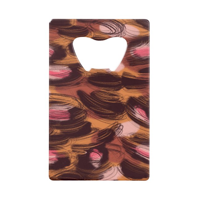 Leopard Spots African Animal Pattern Credit Card Bottle Opener (Front)
