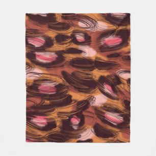 Leopard Spots African Animal Pattern Fleece Blanket