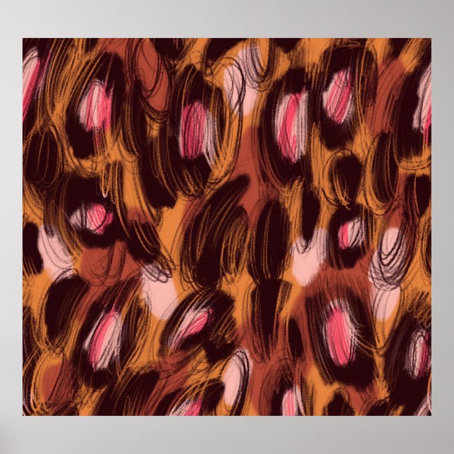 Leopard Spots African Animal Pattern Poster (Front)