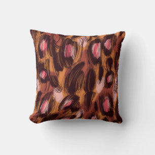 Leopard Spots African Animal Pattern Throw Pillow