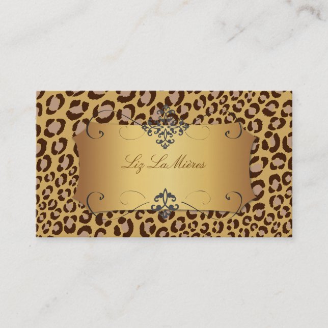 Leopard spots aux naturels / carte de visite (Devant)