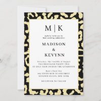 Leopard Spots Black And Gold Wedding