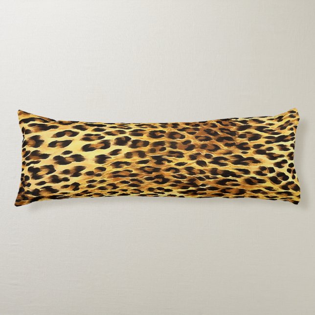 Leopard Spots Camouflage Pattern Painting Body Pillow (Front)