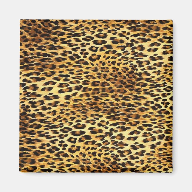 Leopard Spots Camouflage Pattern Painting Magnet (Front)