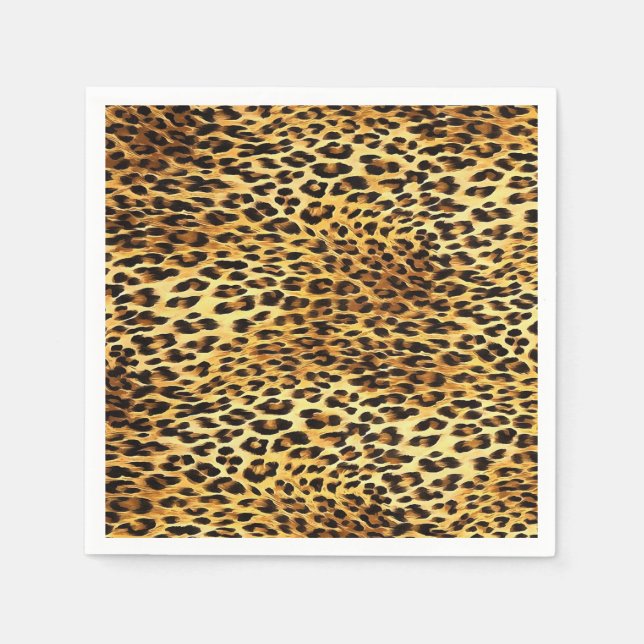Leopard Spots Camouflage Pattern Painting Napkin (Front)