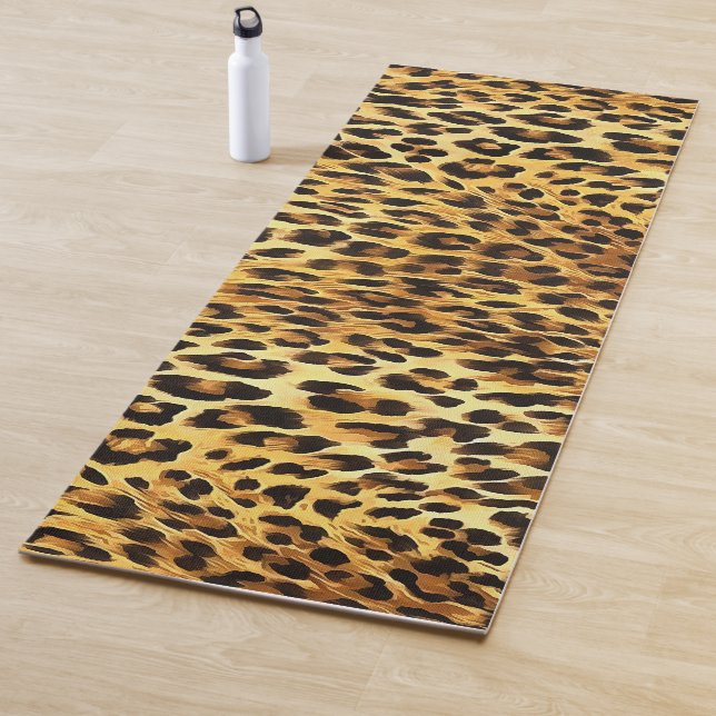 Leopard Spots Camouflage Pattern Painting Yoga Mat (In Situ)