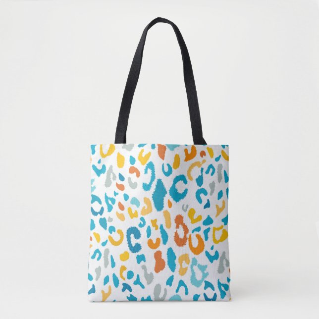 Leopard Spots: Colourful Vintage Texture. Tote Bag (Front)