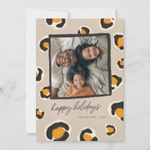 Leopard Spots Flat Holiday Card