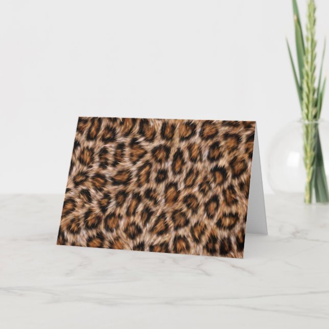 Leopard Spots Fur Jaguar Animal Cat skin Pattern.j Card (Front)