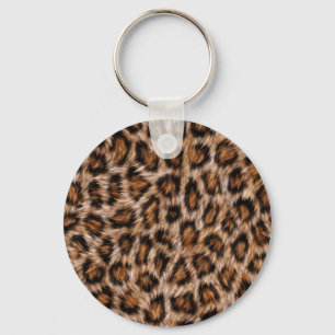 Leopard Spots Fur Jaguar Animal Cat skin Pattern.j Keychain