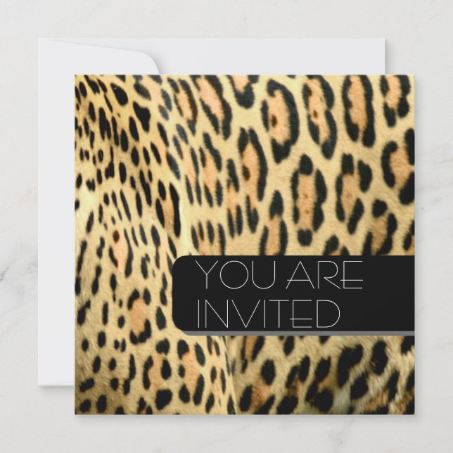Leopard spots invitation (Front)