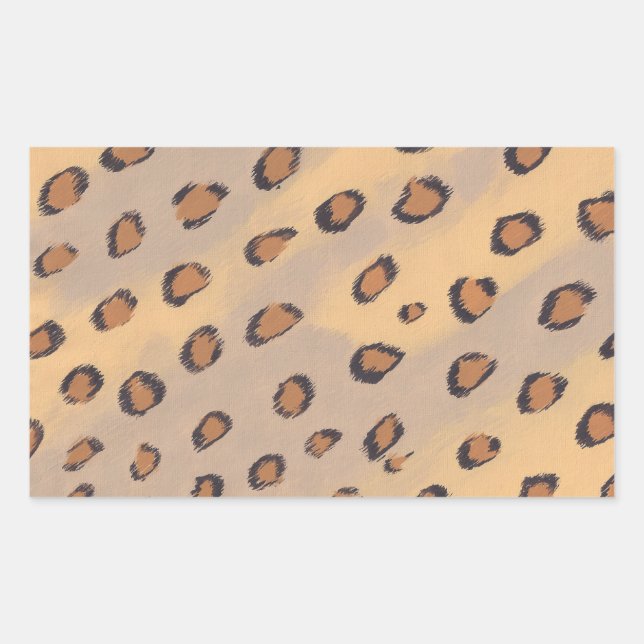 Leopard Spots Painting Custom Stickers (Front)