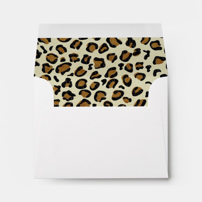Leopard Spots Pattern Inside Personalized Envelope (Back (Bottom))