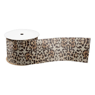 Leopard Spots Pattern Thunder_Cove Satin Ribbon