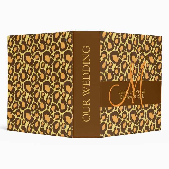 Leopard Spots Print Wedding Planner 2 in. Binders (Background)