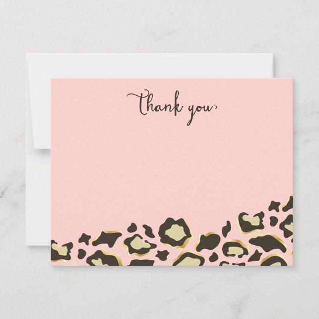 Leopard Spots & Tiger Stripes Thank You Card (Front)