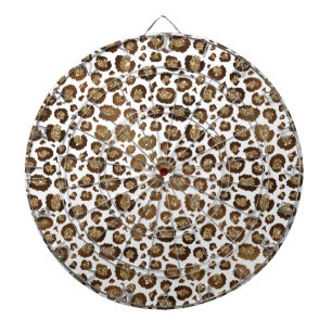 Leopard Spots Wild Animals Golden Glitter Safari Dartboard