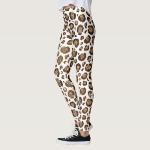 Leopard Spots Wild Animals Golden Glitter Safari Leggings