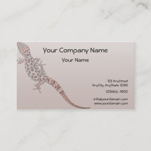 Leopard Spotted Gecko on Sand Background Business Card