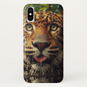 Leopard Stares While Lapping Water in Jungle  Case-Mate iPhone Case
