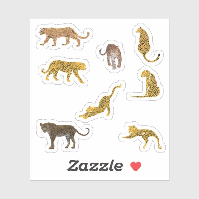 Leopard Stickers (Sheet)