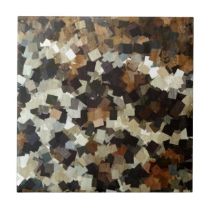 Leopard Style Brown Black Square Pattern Tile