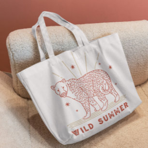 Leopard Summer Quote Tote Bag