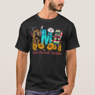 Leopard Sunflower CMA Life Certified Medical Nurse T-Shirt