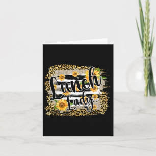 Leopard Sunflower Lunch Lady First Day Ck To Schoo Card