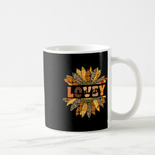 Leopard Sunflower One Thankful Lovey Fall Thanksgi Coffee Mug