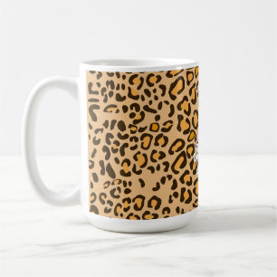 Leopard Sunflower Rustic Floral Coffee Mug