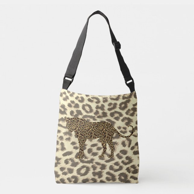 léopard sur leopard faux fourrure sac de carrosser (Devant)