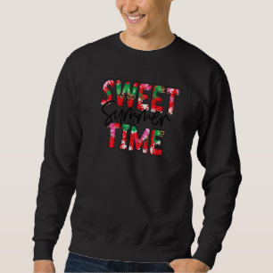 Leopard Sweet Summer Time Watermelon  Summer Vacat Sweatshirt