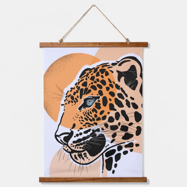Leopard Tapestry – Bold Jungle Animal Wall Hanging (Front)