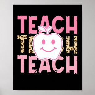 Leopard Teacher Appreciation Teach With Love Teach Poster