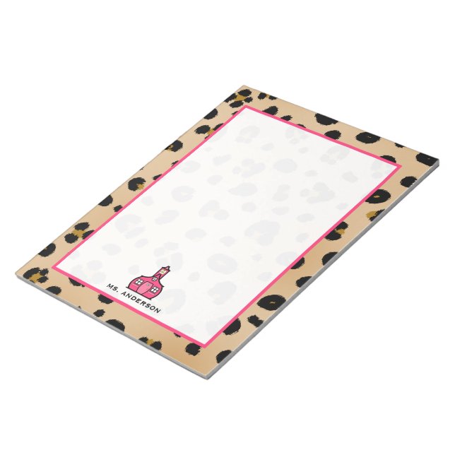Leopard Teacher Notepad (Angled)